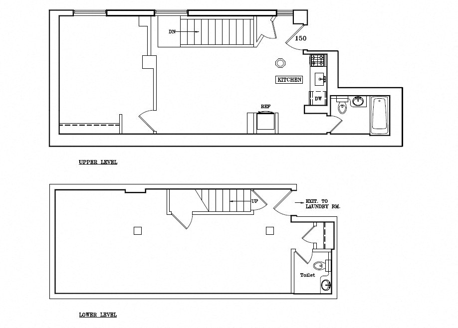 Floor plan for 2 beds, 2 baths